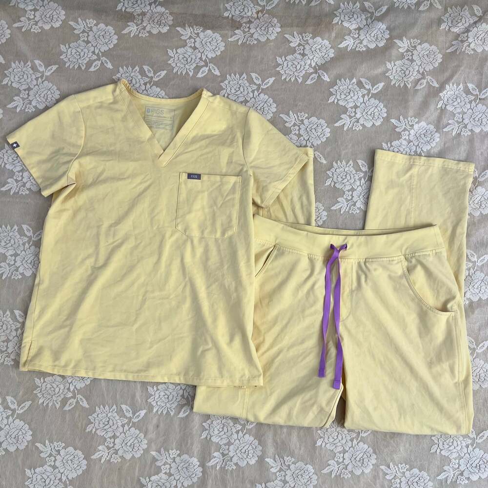 FIGS Butter Yellow Scrub Set Size S/L